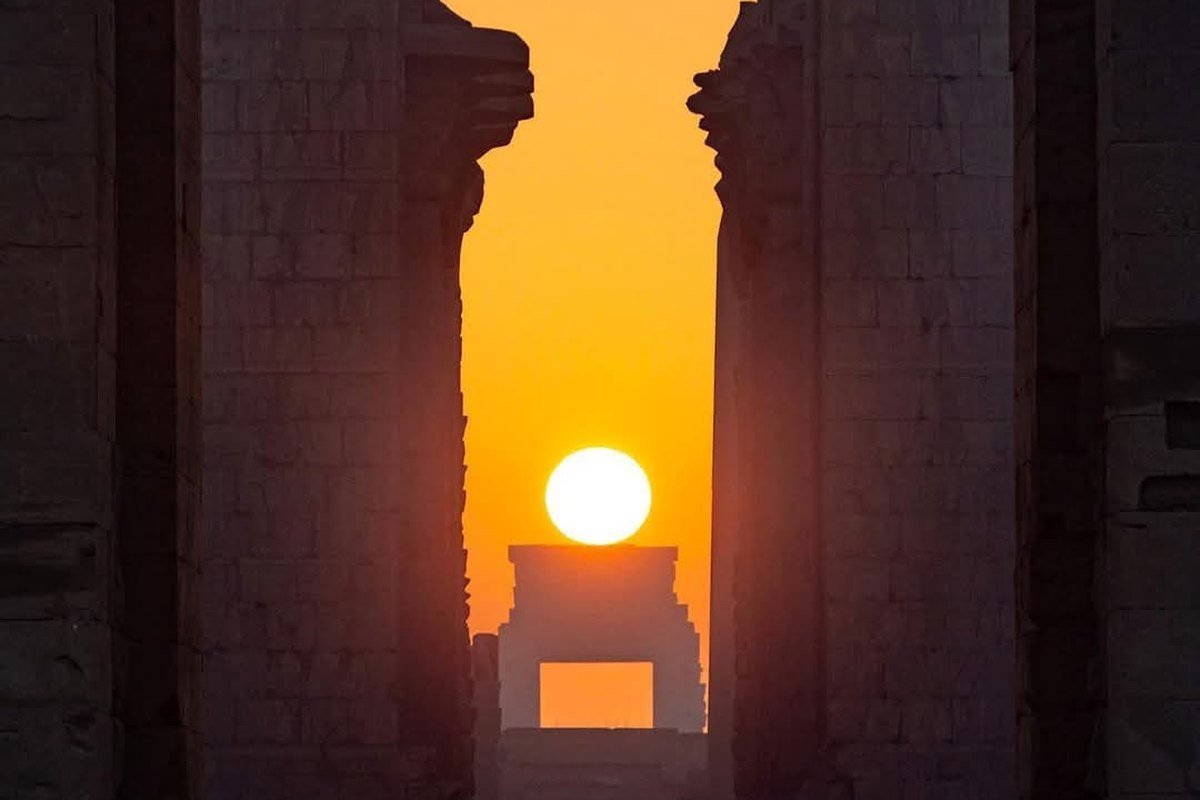 Luxor Temple in warm evening light